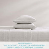 Tommy Bahama - King Sheets, Washed Percale Cotton Bedding Set, Soft & Breathable Bedroom Decor with Deep Pockets (Raffia Linen Beige, King) Tommy Bahama