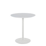 LumiSource Pebble 3-Height Adjustable Bar Table, Round High Top Pub Table (White Metal, White Wood) LumiSource