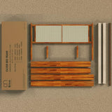 Oliver Queen Size Bed Frame - 15-Inch Mid Century Design with Rattan Headboard, Bohemian Style, No Box Spring Needed, Easy Assembly in Caramel Bme