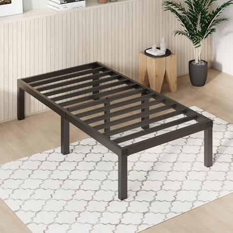 Novilla Twin Bed Frame, 12 Inch Metal Platform Bed Frame Twin Size with Storage Space Under Bed, Heavy Duty Steel Slat Support, Easy Assembly, No Box Spring Needed Novilla