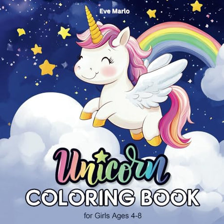 Unicorn Coloring Book for Girls Ages 4-8: Adorable and Fun Unicorn Coloring Pages for Young Girls WoodArtSupply