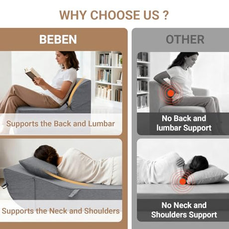 BeBen Folding Sofa Bed Chair, Convertible Sleeper Chair Futon Couch, Foldable Boneless Floor Lounger Sofa, Single Foam Chair Bed for Small Spaces, Dorm, Guest Room, Living Room, Apartment, Grey BeBen