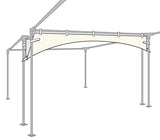 TentandTable Party Tents Direct Vinyl Rain Gutters | for High Peak Frame Style Canopy Tents | 40' Foot | Heavy Duty Vinyl | Tent Not Included TentandTable