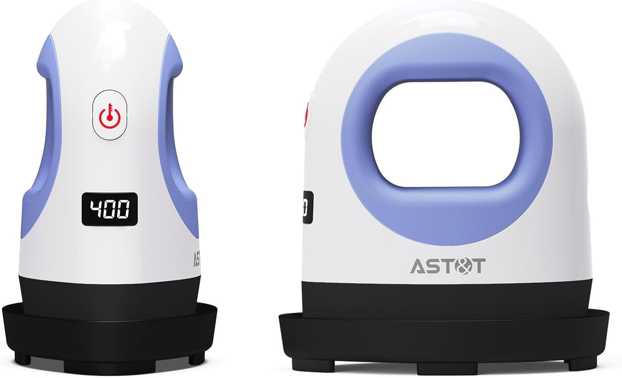 Heat Press Mini Heat Press Machine, Small Heat Press for T Shirts, Hats, Heating Transfer Projects,14 Levels Temperature Setting (White&Purple) AST&T