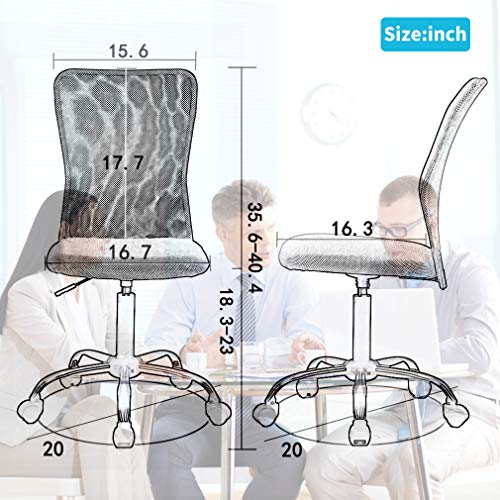 Ergonomic Office Chair Desk Chair Executive Chair with Back Support Mesh Rolling Swivel Computer Gaming Chair Modern Adjustable Height Task Works Office Chair for Women Men, White Dkeli