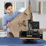 Heat Press, 8 in 1 Heat Press Machine 29x38cm/12x15 inch, 360° Swing Away Digital T Shirt Pressing Machine, Multifunction Heat Transfer Sublimation Combo for T Shirts Mugs Hat Plate Cap WoodArtSupply