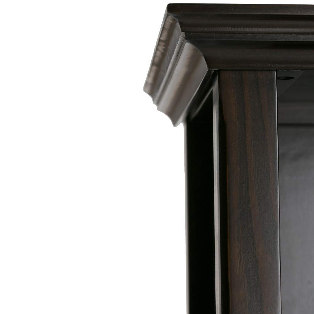 SIMPLIHOME Amherst SOLID WOOD 30 Inch Transitional 5 Shelf Bookcase in Hickory Brown, For the Living Room, Study Room and Office SIMPLIHOME