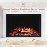 Modern Ember Highmark Traditional 33 Inch Built-in Smart Electric Fireplace Insert | Alexa/WiFi Enabled - Remote Included | Electric Firebox Heater with Multi-Color Flames | 1500W Modern Ember