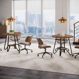 Tribesigns 31.5" Round Wooden Conference Table, Small Meeting Table for 4 People, Compact Office Table for Small Spaces, 31.5" W x 31.5" D x 29.5" H Tribesigns