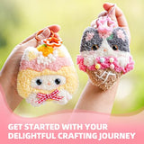 Punch Needle kit for Beginners,Embroidery kit for Beginners,Punch Needle Kits Adults Beginner,Including Printed Patterns, Needles, Easy to Follow Instructions, and Videos-Cat Family