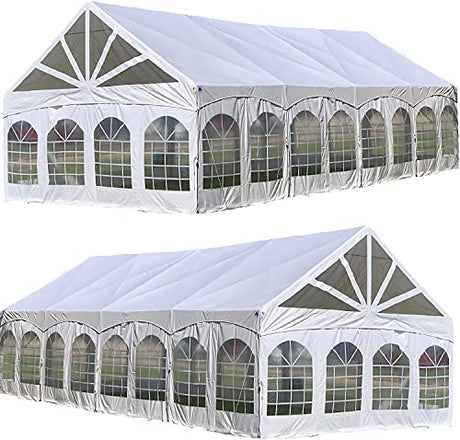 DELTA 40'x20 PVC Marquee Tents for Parties, Outdoor Wedding Party Tent, Heavy Duty Fire Retardard Waterproof Canopy, Outdoor Event Shelter Gazebo + 7 Storage Bags DELTA