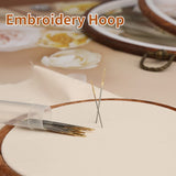 Jupean Embroidery Hoop, 7.5'' 9.2'' Oval Embroidery Hoop, Imitated Wood Display Frame with 30 Pieces Embroidery Needles, Embroidery Frame and Cross Stitch Hoop for Art Craft Sewing and Wall Hanging JUPEAN