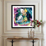 DIY 5D Diamond Art by Number Kits, Tinker Bell Fairy Angel Pretty Fairies Round Full Drill Acrylic Embroidery Cross Stitch Arts Craft Supply for Home Wall Decor Adults 11.8x11.8 inches Better Selection
