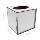 SEWACC Sublimation Blank Tissue Box Dispenser DIY Cube Tissue Holder Transfer Paper Tissue Storage Container Thermal Transfer Paper Towel Box Cover for Living Room SEWACC