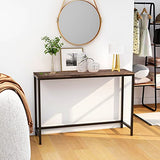 HOMERECOMMEND Console Table for Entryway Narrow Sofa Tables Entryway Table Rustic Narrow Entrance Front Door Console Table Accent Table for Living Room Corridor Hallway Rustic Brown HOMERECOMMEND