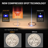 Laser Engraver, Ortur Laser Master S2 LU2-2, 2100mW Laser Cutter and Engraver CNC Machine for DIY, Wood, Leather, etc. (390*410mm), Laser Class 4 Ortur