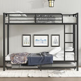 Bellemave Metal Twin XL Over Twin XL Bunk Beds with Trundle,Heavy Duty Bunk beds Frame for Adults,Kids,Teens,Space-Saving,Black Bellemave