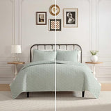 Laura Ashley - Full/Queen Quilt Set, Pre-Washed Cotton Bedding with Matching Sham, Lightweight for Year Round Use, Oeko-Tex Certified (Gracies Gingham Green) Laura Ashley