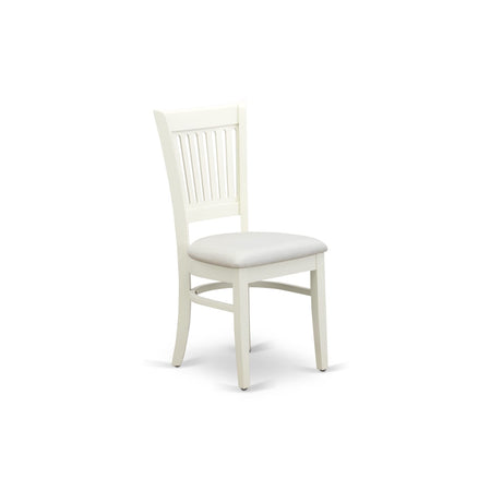 East West Furniture Vancouver Dining Room Linen Fabric Upholstered Wooden Chairs, Set of 2, Oak East West Furniture