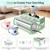 Slendor 5 in 1 Heat Press Machine 12x15 inch Sublimation Heat Press 360° Swing Away Heat Transfer Digital T-Shirt Pressing with 30OZ 20OZ Tumbler Press, Multifunction Combo for Hat Cap Plate Slendor