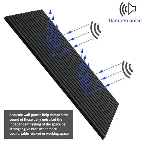 Luxdecor Two Acoustic Wood Wall Slat Panels with Veneer-Decorative Soundproof Wall Panels | Real Natural Oak Wood | 47.24” x 23.62” Each | Soundproof Panels | Wood Finish Wall Panels 0.82" Depth Luxdecor