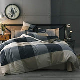 Queen Comforter Set Fluffy Plaid Checkered Pattern Comforter Set Modern Style Geometric Comforter with 2 Pillow Shams Grid Plaid Bedding Comforter for Boys Men All Season Queen Size Bed Comforter Set LifeTB