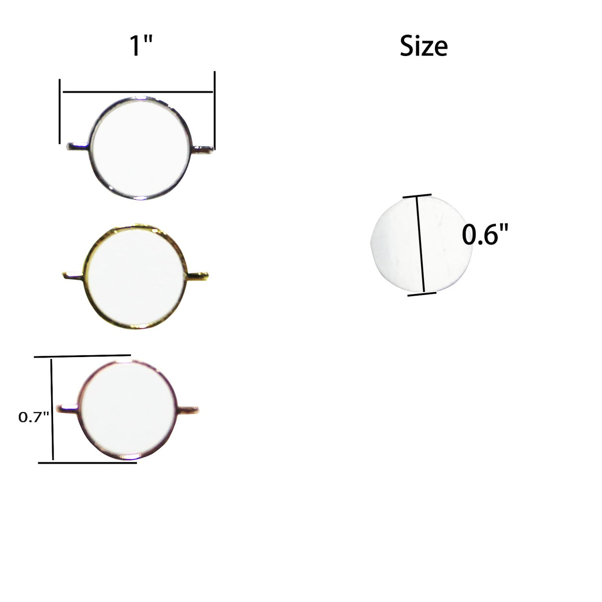 Dielianyi Blank Sublimation Watch Charms for Smartwatch Bands Personalized Sublimation Watch charm Blank set (Set of 10) (Round) Dielianyi