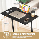Eocnrhe Treadmill Desk, Mobile Small Standing Desk with Wheels for Walking Pad, Portable Table for Laptop, Rolling Table Adjustable Height, Bedside Table，Black Eocnrhe