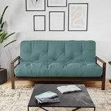 Royal Sleep Products by The Futon Factory 10 inch Foam Futon Mattress - Solid Teal Fabric - Full Size - CertiPUR Certified Foams - Made in USA - (Frame not Included) Royal Sleep Products