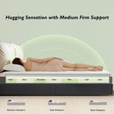 VECELO Charcoal Infused Memory Foam King Mattress 8 Inch, Medium Firm King Size Bed Mattress with Washable Cover for King Bed Frame, Pressure Relieve, Fresh Cooling Comfort VECELO