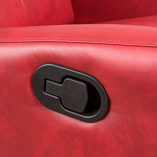 Christopher Knight Home Samedi PU Recliner, Oxblood Red
