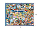White Mountain Puzzles United States of America - 1000 Piece Jigsaw Puzzle White Mountain