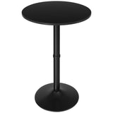 HOOBRO 35" Black Round Bar Table - Stylish Cocktail Table for Narrow Spaces HOOBRO