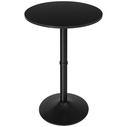 HOOBRO 35" Black Round Bar Table - Stylish Cocktail Table for Narrow Spaces