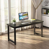 Tribesigns Modern Computer Desk, 63 inch Large Office Desk Computer Table Study Writing Desk Workstation for Home Office, Black Metal Frame Tribesigns