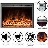Kentsky Electric Fireplace, 25" Electric Fireplace Inserts, Recessed Fireplace Heater with Remote Control, Adjustable Flame Colors, Timer&Overheating Protection, 750/1500W Kentsky