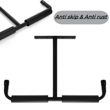 Tlence 4 Pack Overhead Garage Storage Hooks, 16.5" Heavy Duty Ceiling Mount Hangers, Double T-Bar Metal Ladder Ceiling Racks, Hanging for Bike, Pipe Lumber, Fishing Rod, Sports Equipment Tlence