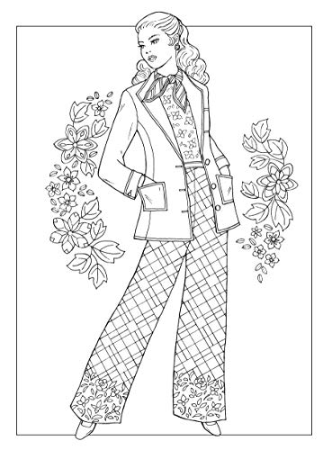 Creative Haven Fabulous Fashions of the 1970s Coloring Book (Adult Coloring Books: Fashion) Dover Publications