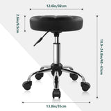 BFTOU Black Classic Swivel Stool with Wheel for Salon Work Home SPA Shop Height-Adjustable and Cost-Effective Rolling Stool Chair Small BFTOU