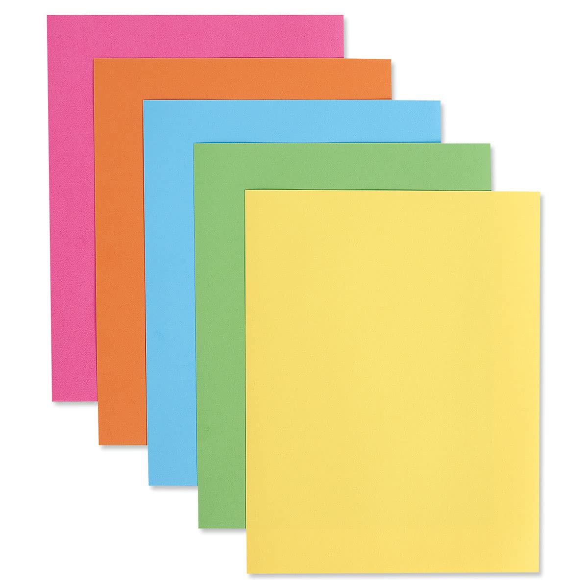 Bold Color Paper Pack of 150 (30 of Each Color), 8-1/2-x-11 Inches, 110 GSM 29 lb Colorful Multipurpose Computer Printer Paper