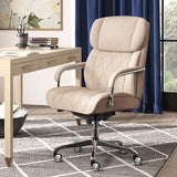 La-Z-Boy Sutherland Ergonomic Fabric Swivel Computer and Desk Chair, Cream (CHR10048D) La-Z-Boy