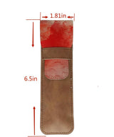 Yongkang Sublimation Pen Bag Pen Sleeve 3 Pieces (Blank Leather + Colored Leather) Capacity of 1-3 pens DIY Process (Black) Yongkang