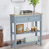 Wnutrees Multi-functional Console Desk, Grey, 30 in x 10.6 in x 31.5 in Wnutrees