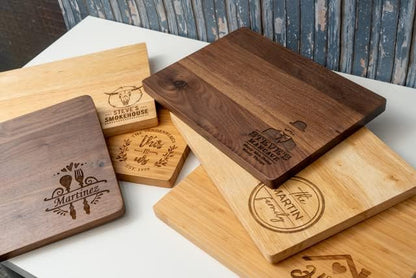 Engraved Cutting Boards For Kitchen 14x10 inch, Custom Laser Engraved Chopping Wooden Butcher Block,Countertop Accessory, Handmade Gifts From - WoodArtSupply