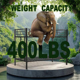 HomJoones Metal Bunk Bed Twin Over Twin Sturdy Heavy Duty Bunk Beds with 2 Side Ladders,Space Saving,No Box Spring Needed,for Boys Girls Teens Adults, Bedroom, Dormitory (Black) HomJoones