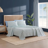 Caribbean Joe 6-Piece Sheet Set with Cooling Pillowcases, 10-inch Deep Pockets, Tropical Beach Coastal Design, Full, Seaweed Trellis CARIBBEAN JOE