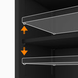 Irontar Freestanding Bathroom Cabinet with Doors, Bathroom Floor Cabinet with Drawer & Adjustable Shelf, Kitchen Cupboard, Storage Cabinet for Bathroom, Living Room, Entryway, Black CWG001H Irontar