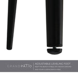 Grand patio Bench, 2-Seat Leather-Look Wicker Bench with Tapered Legs, Outdoor Bench for Small Front Porch Entryway Grand patio