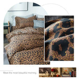 Leopard Print Comforter Set Full Size Animal Cheetah Printed Comforter Set 3 Pieces Fluffy Soft Microfiber Brown/Black Floral Bedding Set Farmhouse Boho Bed Comforter with 2 Pillowcases for All Season LifeTB