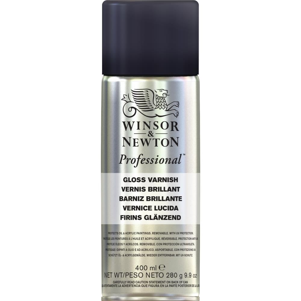 Winsor & Newton Professional Artists' Aerosols, Picture Varnish, Gloss, 400ml Winsor & Newton
